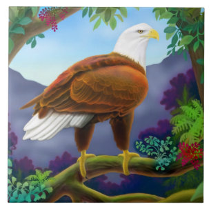 De Cerâmica Azulejo selvagem da águia americana