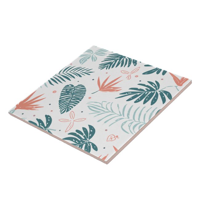 De Cerâmica Azulejo sem costura - impressão tropical (Lateral)