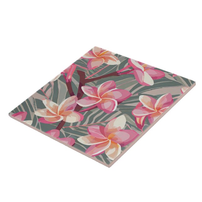 De Cerâmica Azulejo sem costura - impressão tropical (Lateral)