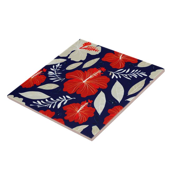 De Cerâmica Azulejo sem costura - impressão tropical (Lateral)