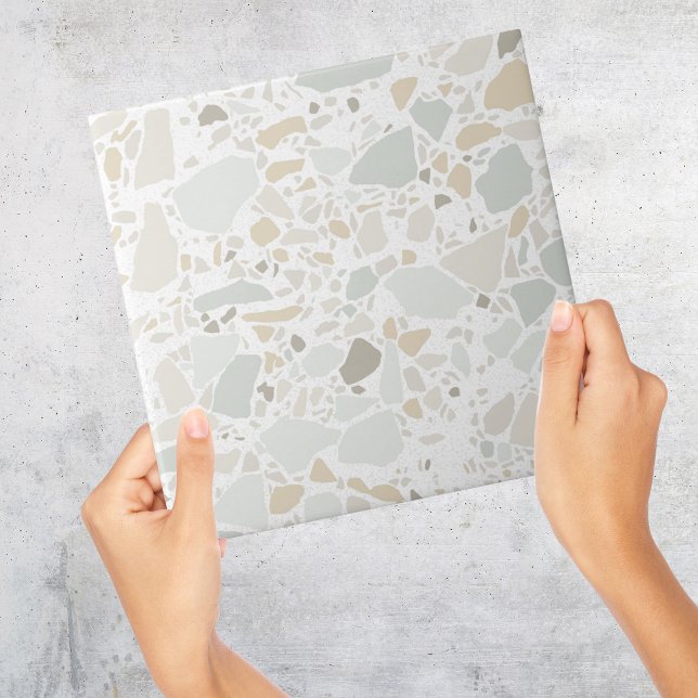 De Cerâmica Azulejo Simples White Terrazzo Modern (White Terrazzo Modern Simple Tile
)