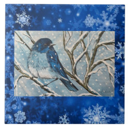 De Cerâmica Azulejo Snowy Bluebird
