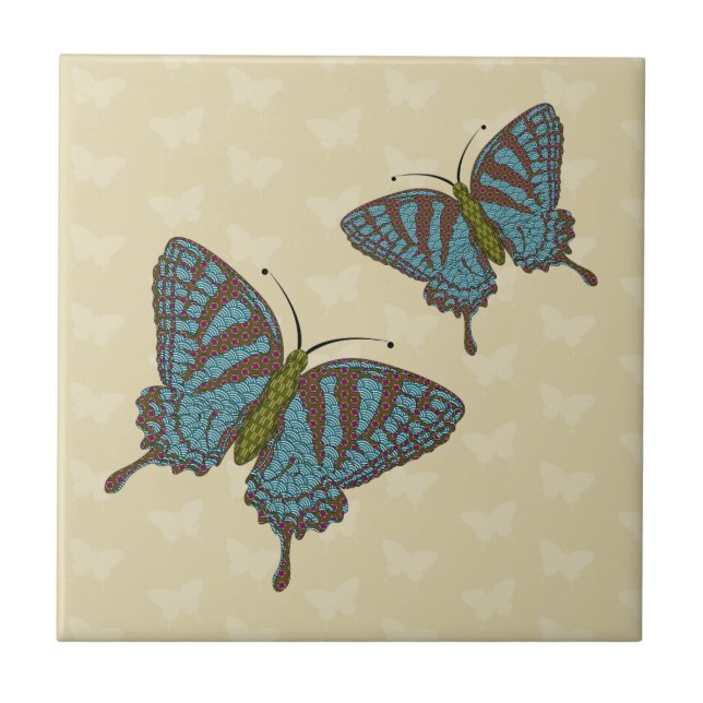 De Cerâmica Azulejo Swallowtail Japonês (Frente)