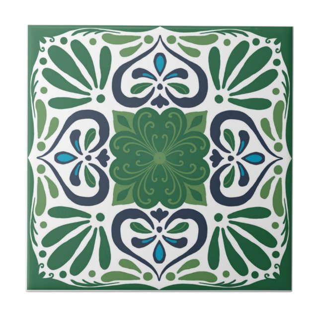 De Cerâmica Azulejo Talavera inspirado (Frente)