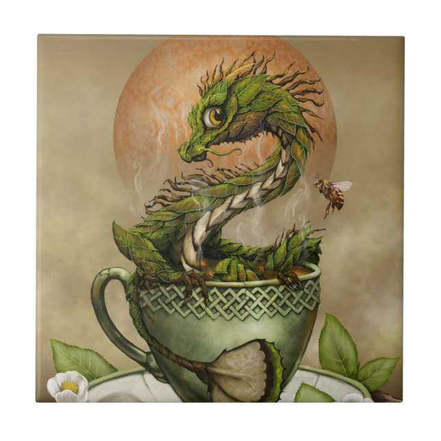 De Cerâmica Azulejo Tea Dragon (Frente)