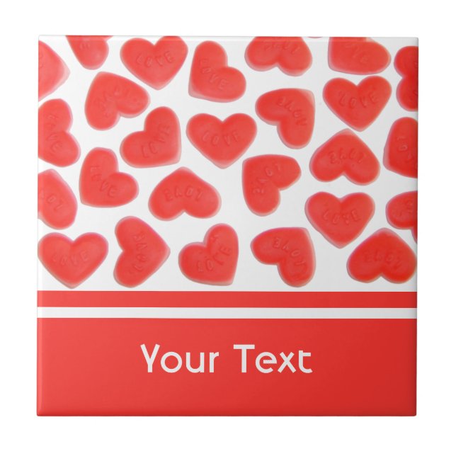 De Cerâmica Azulejo 'text' do Sweet Hearts (Frente)