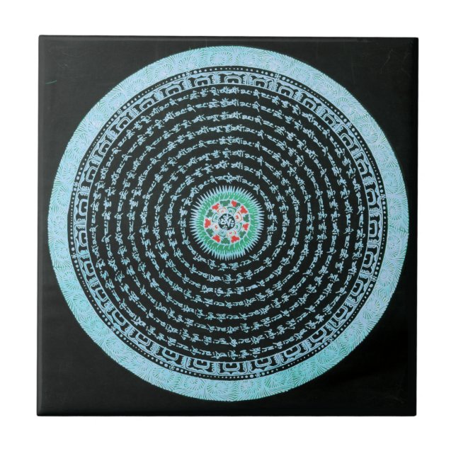 De Cerâmica Azulejo tibetano da mandala (Frente)