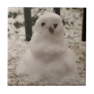 De Cerâmica Azulejo Tiny Snowman