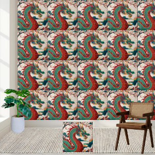 De Cerâmica Azulejo tradicional chinês Dragão Chinoiserie