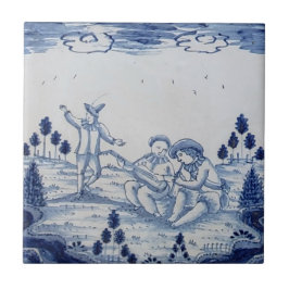 De Cerâmica Azulejo Tradicional Delft com Músicos-Dancer-36