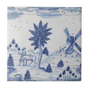 De Cerâmica Azulejo tradicional neerlandês Delft-Windmill-27