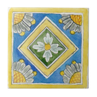 De Cerâmica Azulejo Tradicional siciliano amarelo azul