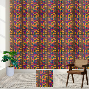 De Cerâmica Azulejo Tribal Africano - Negrito e Colorido