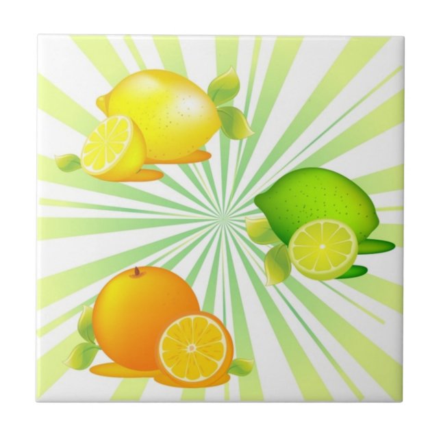 De Cerâmica Azulejo Trivet-Citrus (Frente)