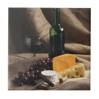 De Cerâmica Azulejo Trivet do vinho e do queijo