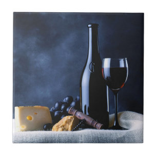 De Cerâmica Azulejo Trivet do vinho e do queijo
