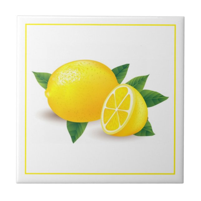 De Cerâmica Azulejo Trivet-Lemons (Frente)