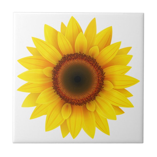 De Cerâmica Azulejo Trivet-Sunflower (Frente)
