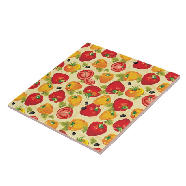 De Cerâmica Azulejo Trivet-Vegetais (Lateral)