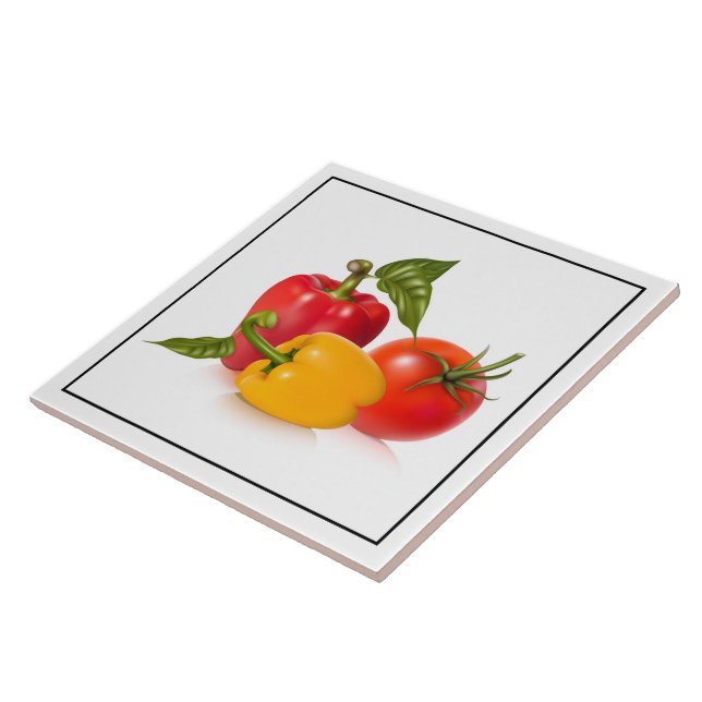 De Cerâmica Azulejo Trivet-Vegetais (Lateral)