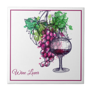 De Cerâmica Azulejo Trivet-Wine Lover