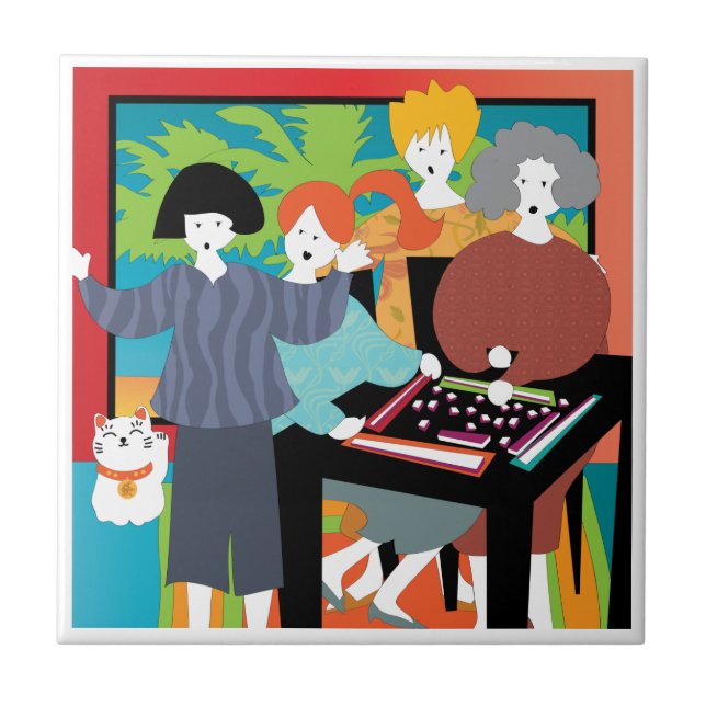 De Cerâmica Azulejo Vencedor Mah Jongg (Frente)