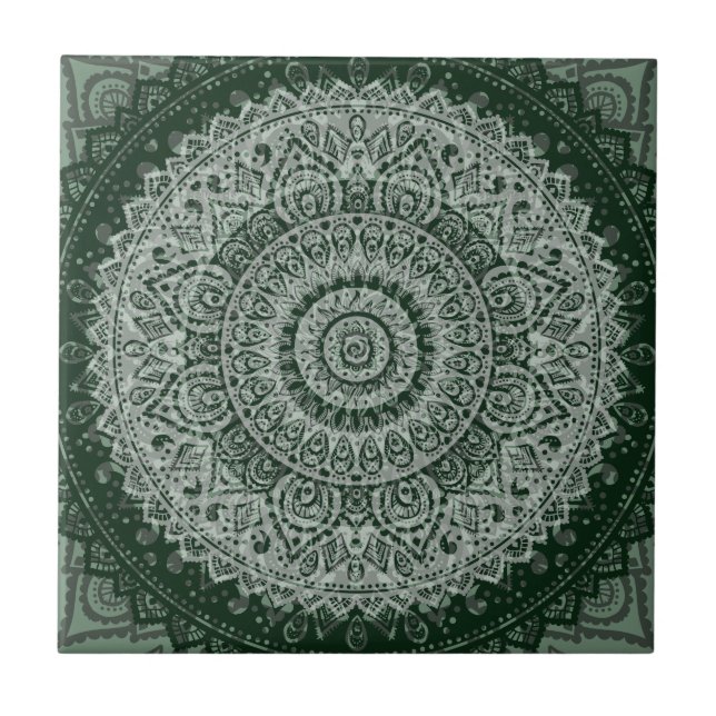 De Cerâmica Azulejo verde do Oriente Médio do teste padrão do (Frente)