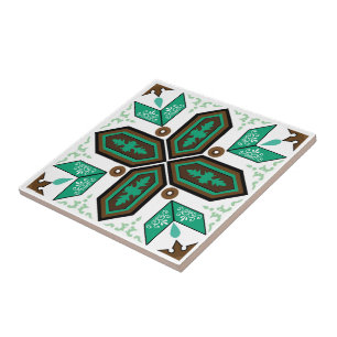 De Cerâmica Azulejo verde e branco