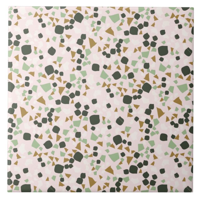 De Cerâmica Azulejo Verde Moderno, Rosa Simples, (Frente)
