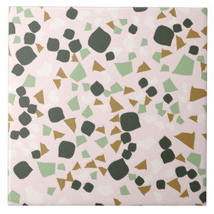 De Cerâmica Azulejo Verde Moderno, Rosa Simples,