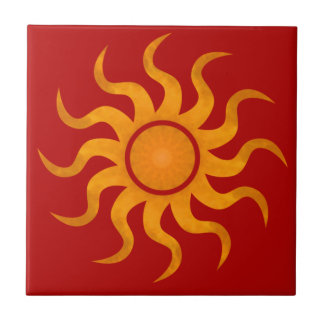 De Cerâmica Azulejo vermelho brilhante - pequeno