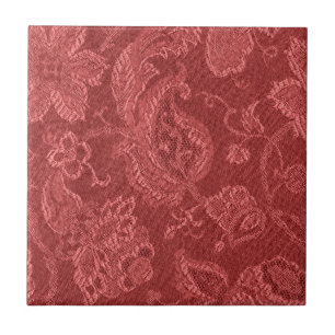 De Cerâmica Azulejo vermelho do arando floral retro do vintage