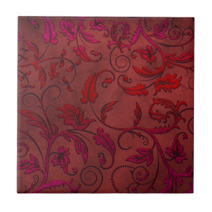 De Cerâmica Azulejo vermelho do laço das videiras do Victoria