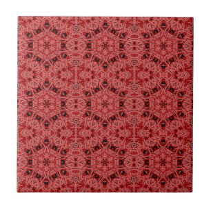 De Cerâmica azulejo vermelho dos hexagonals