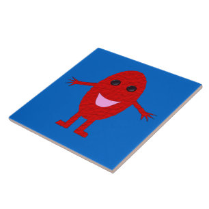 De Cerâmica Azulejo Vermelho Feliz