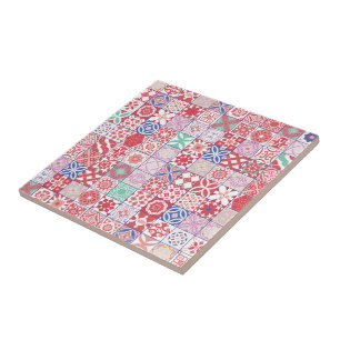 De Cerâmica Azulejo vermelho marroquino