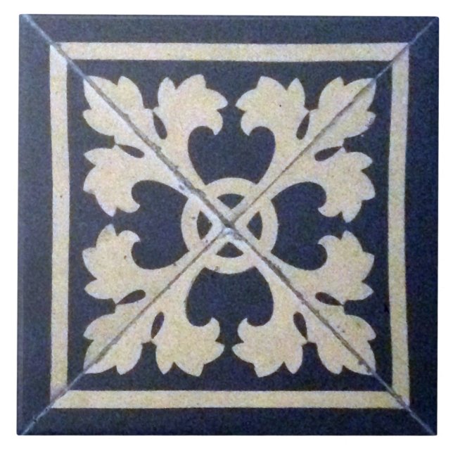 De Cerâmica Azulejo Victoriano Azulejo Azul e Branco (Frente)