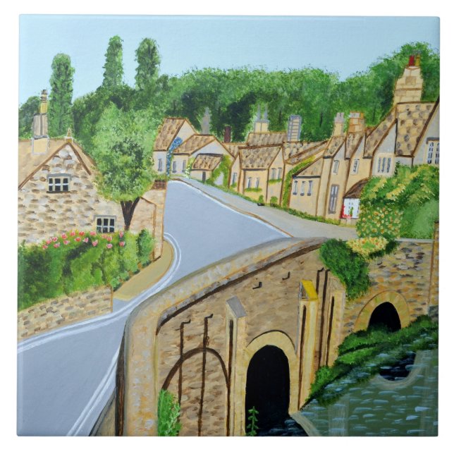 De Cerâmica Azulejo Village Inglês Cotswolds (Frente)