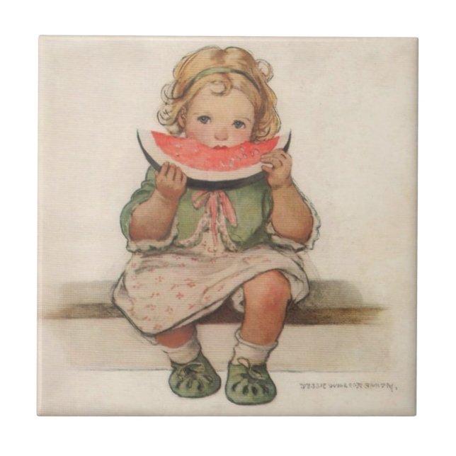 De Cerâmica Azulejo Vintage Art (Frente)