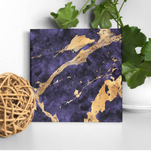 De Cerâmica Azulejo Violet Dourado - Destaque doméstico Elegan