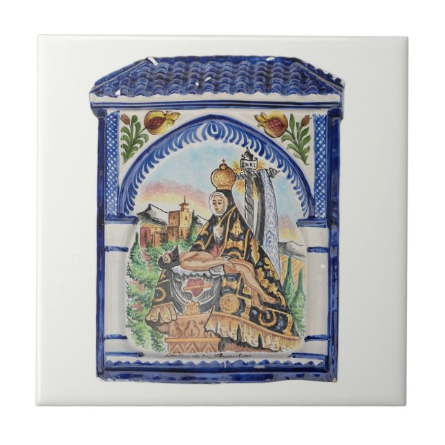 De Cerâmica azulejo Virgem Maria (Frente)