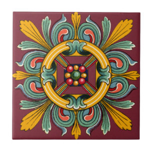 De Cerâmica Azulejo Vitoriano Rosa escuro