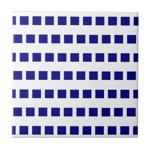 De Cerâmica Azulejo Xadrez Azul e Branco
