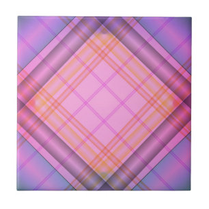 De Cerâmica Azulejo Xadrez roxa