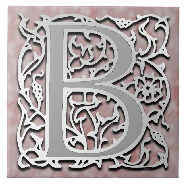 De Cerâmica B Monograma, Azulejo cerâmico "Silver Stone" (Frente)