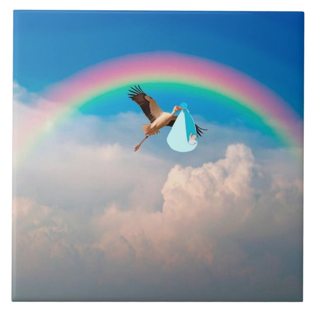 De Cerâmica Baby Boy Delivery Azulejo Cerâmico (Frente)