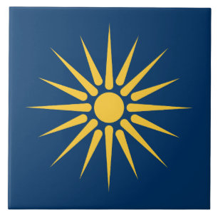 De Cerâmica Bandeira da Macedônia em Azulejo