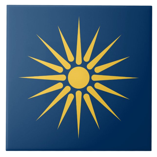 De Cerâmica Bandeira da Macedônia em Azulejo (Frente)