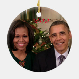 De Cerâmica Barack e Michelle 2012 - Ornamento
