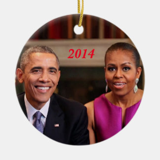 De Cerâmica Barack e Michelle 2014 - Ornamento